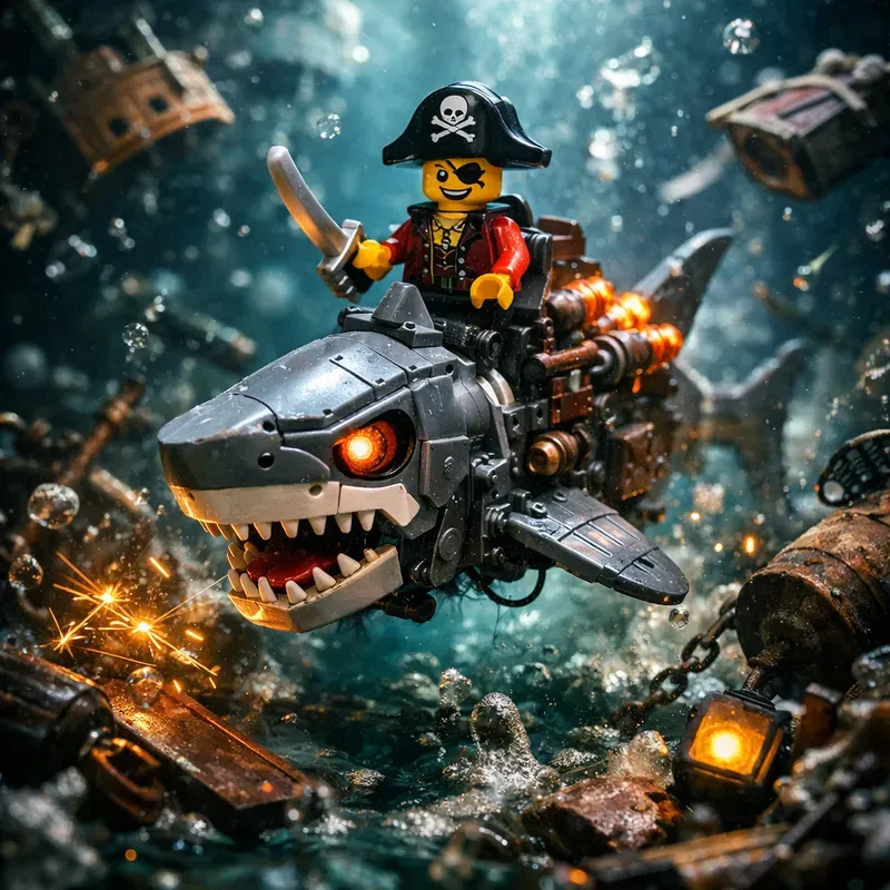 Lego Cinematic Underwater Scenes