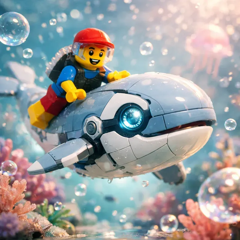 Lego Cinematic Underwater Scenes