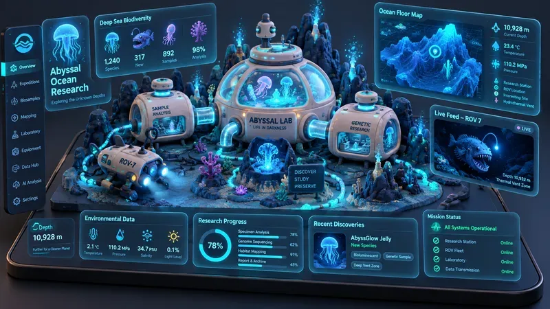 Futuristic Dashboard UI Dioramas