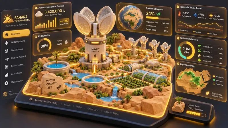 Futuristic Dashboard UI Dioramas
