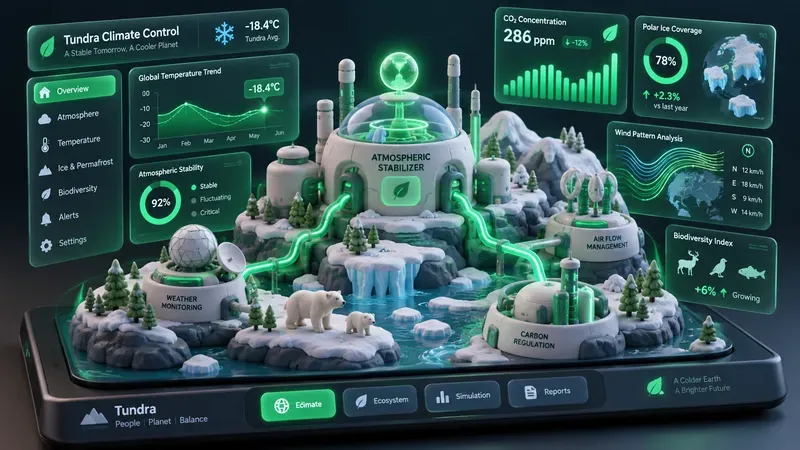 Futuristic Dashboard UI Dioramas