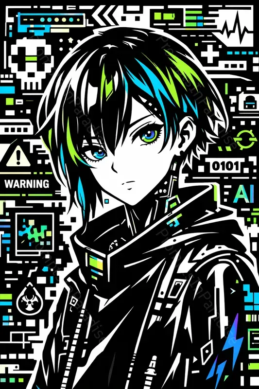 Bold Noir Anime Posters