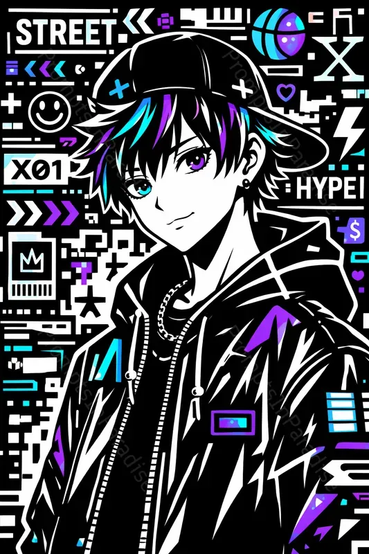 Bold Noir Anime Posters