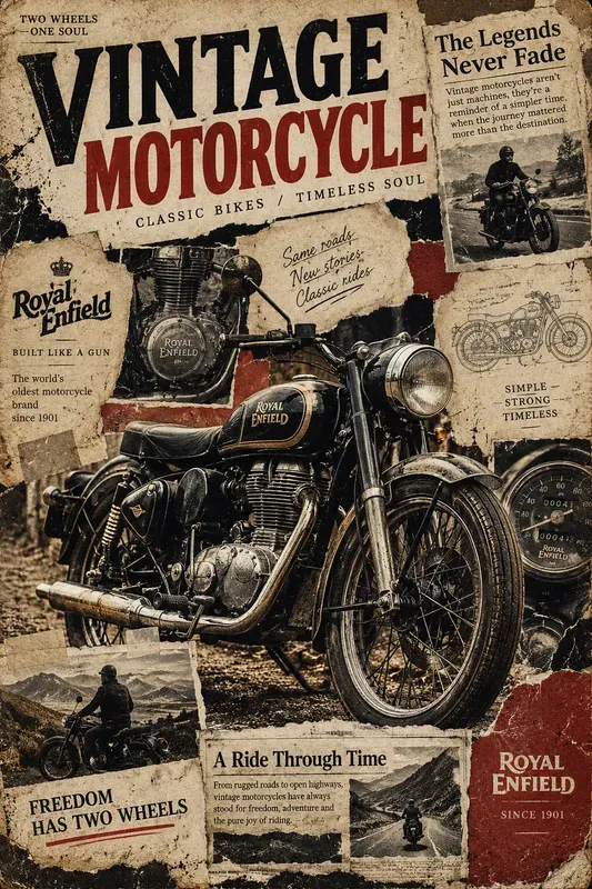 Vintage Editorial Collage Posters