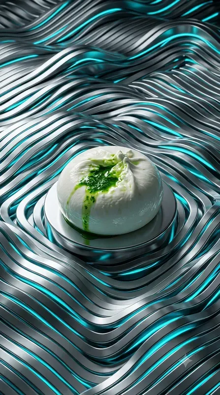 Chrome Liquid Cyan Neon Sns Food Stages