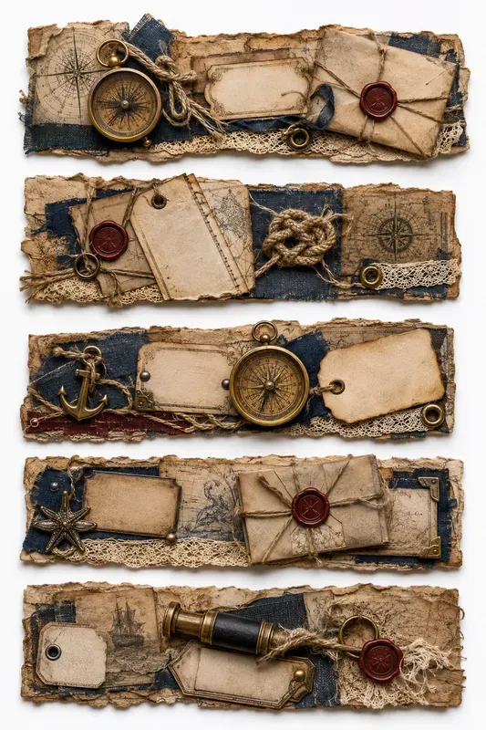 Junk Journal Ephemera Strips Generator