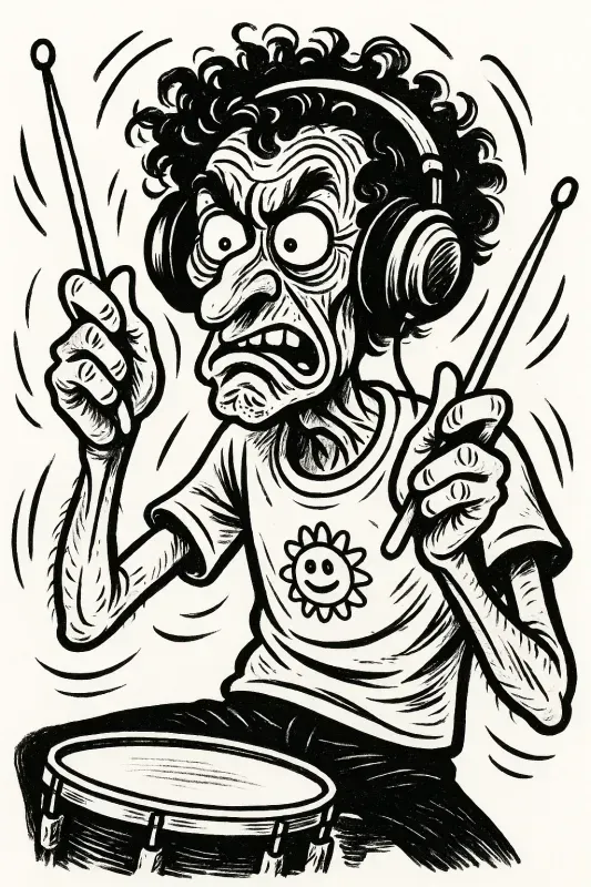 A Bold Black White Caricatures