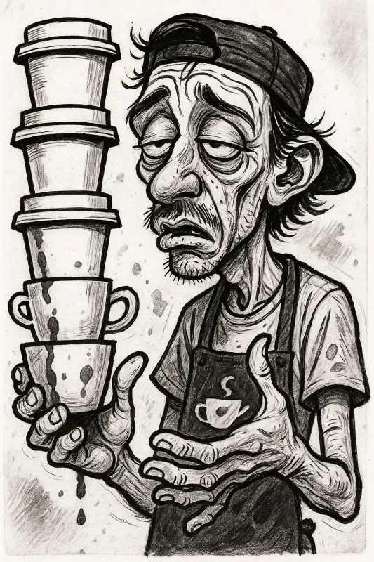 A Bold Black White Caricatures