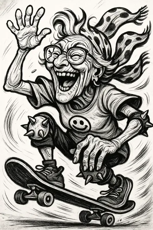 A Bold Black White Caricatures