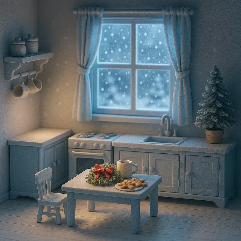 Cozy Holiday Diorama Rooms