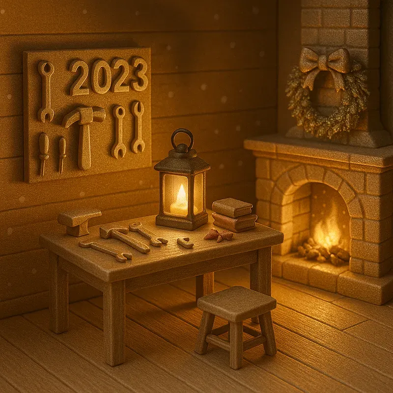 Cozy Holiday Diorama Rooms