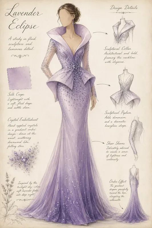 Vintage Fashion Gown Sketches