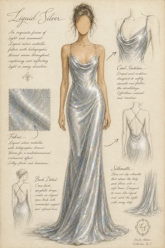 Vintage Fashion Gown Sketches