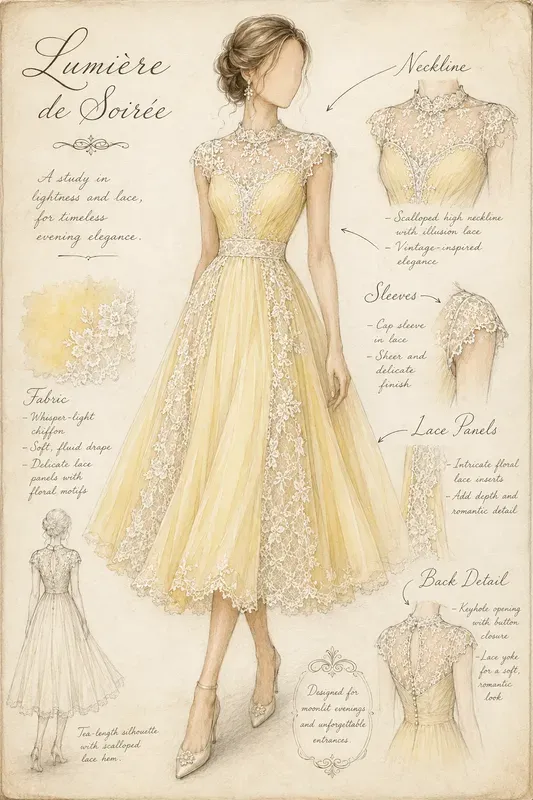 Vintage Fashion Gown Sketches