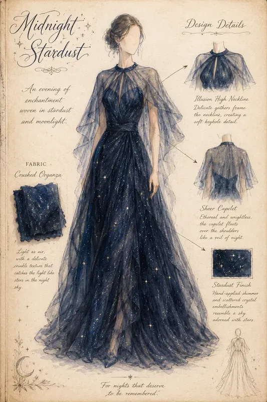 Vintage Fashion Gown Sketches