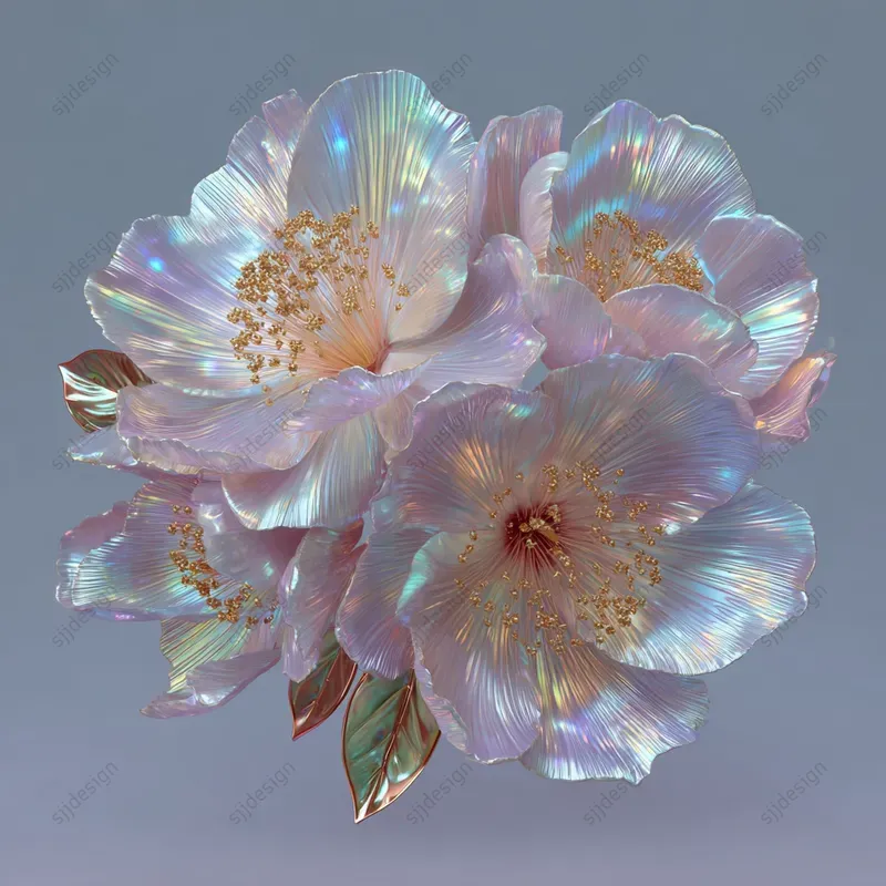 Ethereal Iridescent Portrait Art