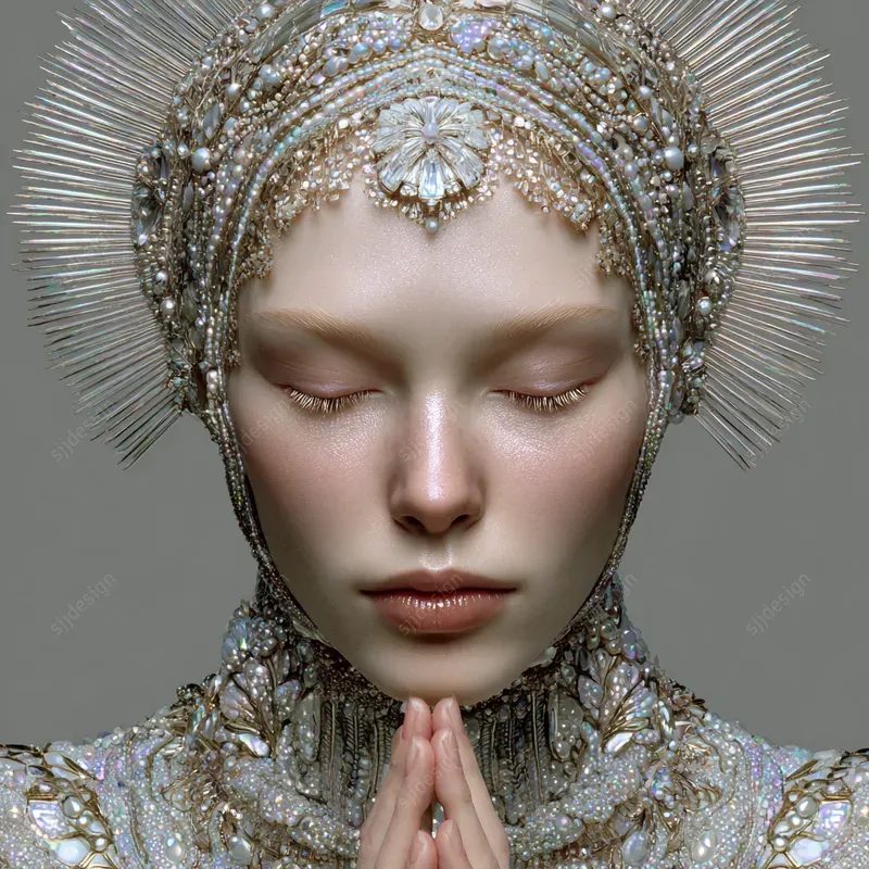 Ethereal Iridescent Portrait Art