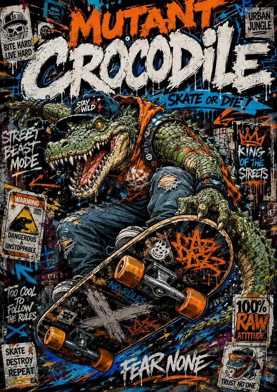 Urban Graffiti Monster Posters