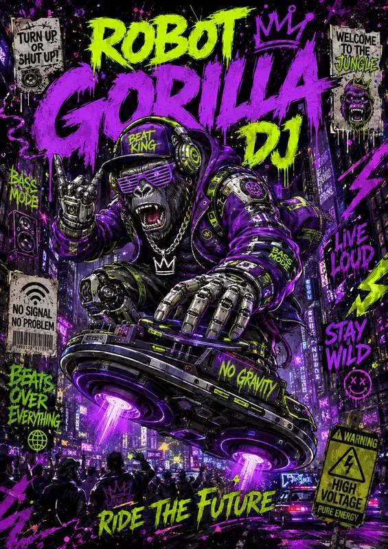 Urban Graffiti Monster Posters