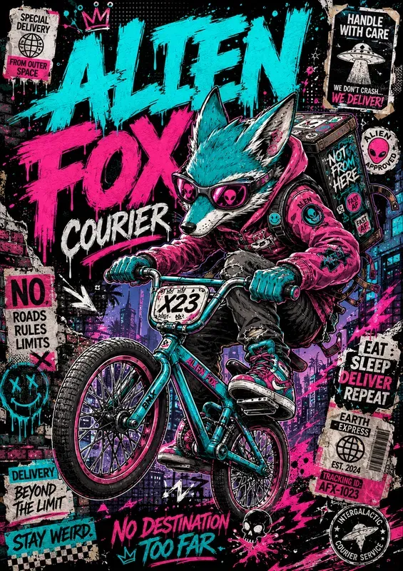 Urban Graffiti Monster Posters