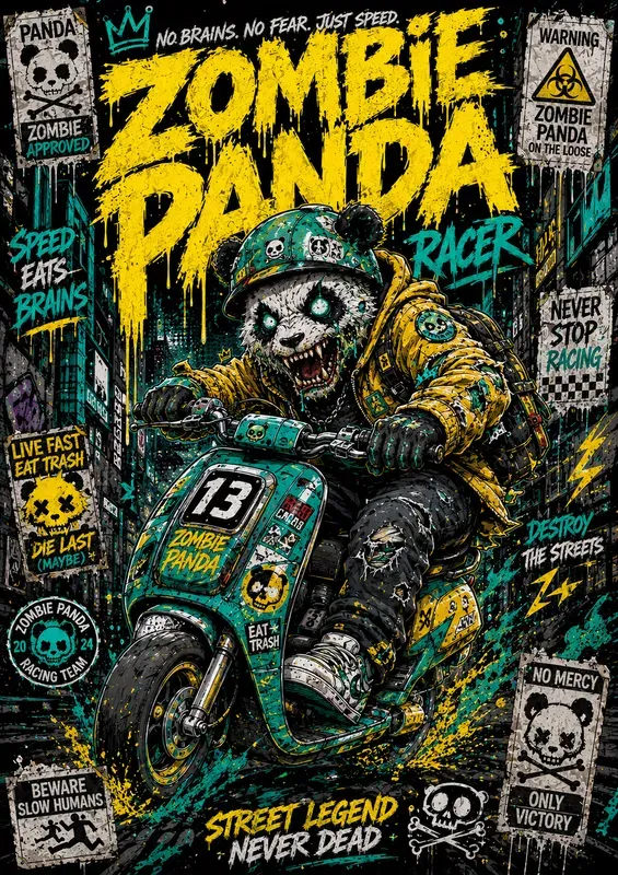 Urban Graffiti Monster Posters
