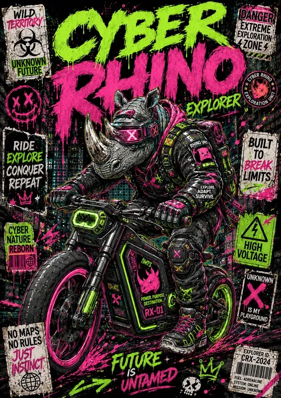 Urban Graffiti Monster Posters