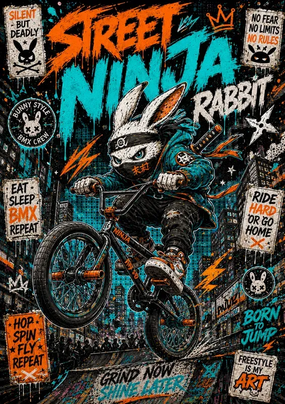 Urban Graffiti Monster Posters