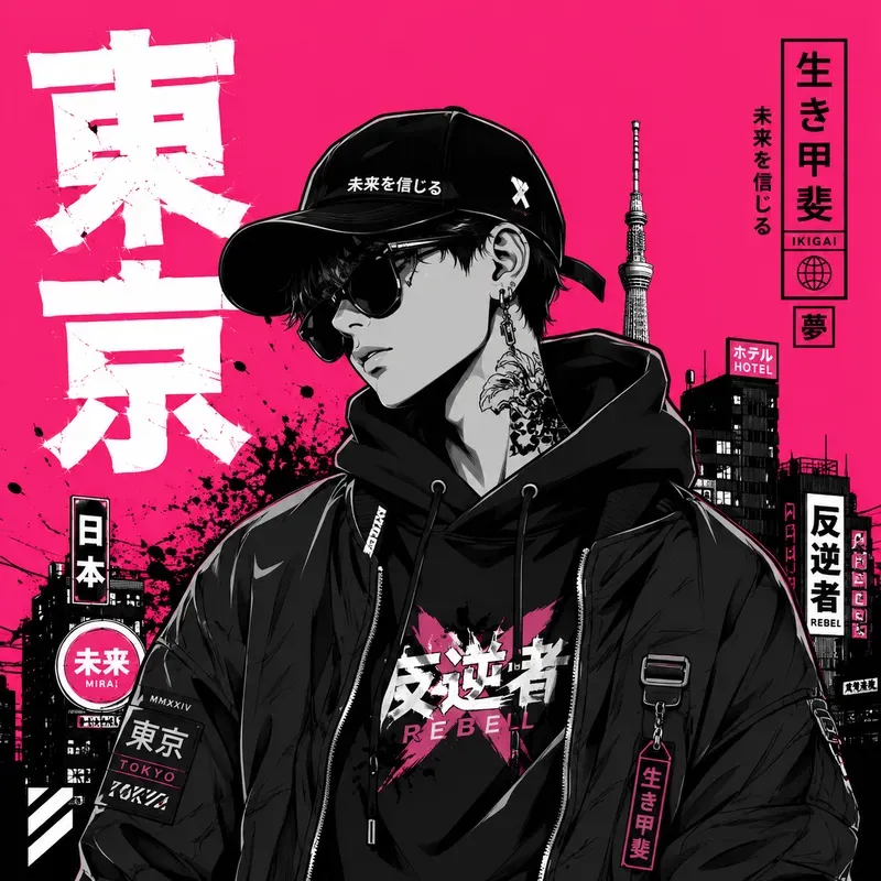 Bold Manga Graphic Tshirts