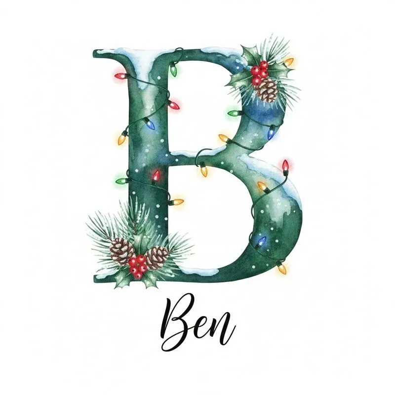 Christmas Watercolor Monograms