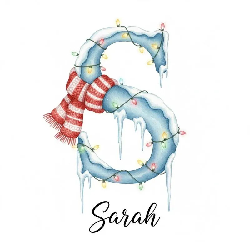 Christmas Watercolor Monograms