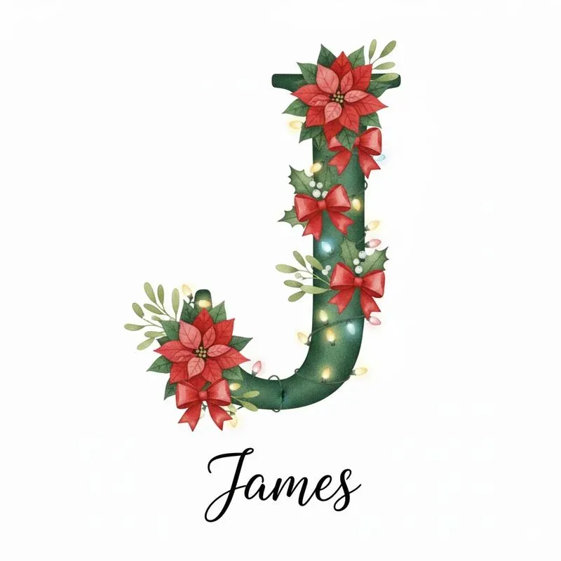 Christmas Watercolor Monograms