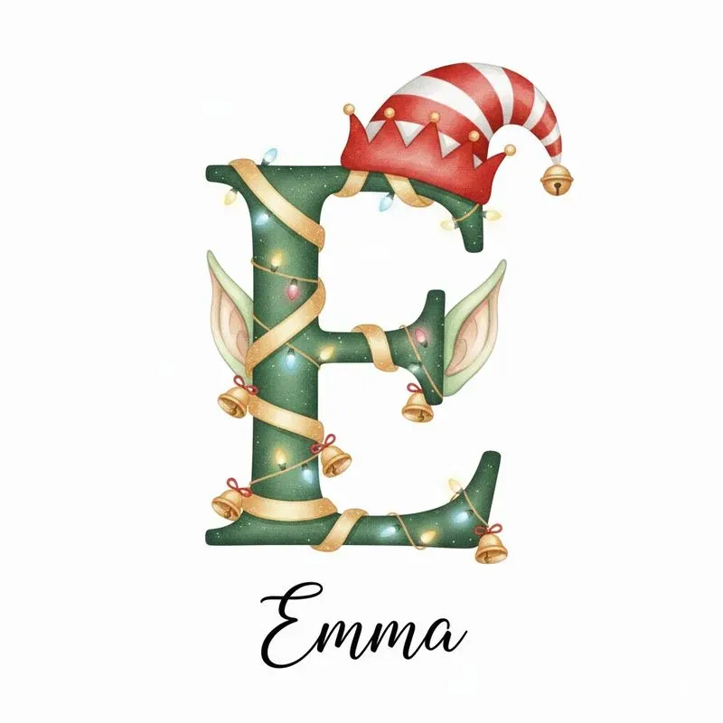 Christmas Watercolor Monograms