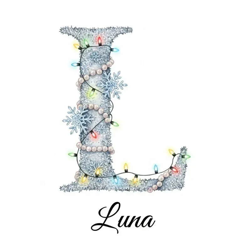 Christmas Watercolor Monograms