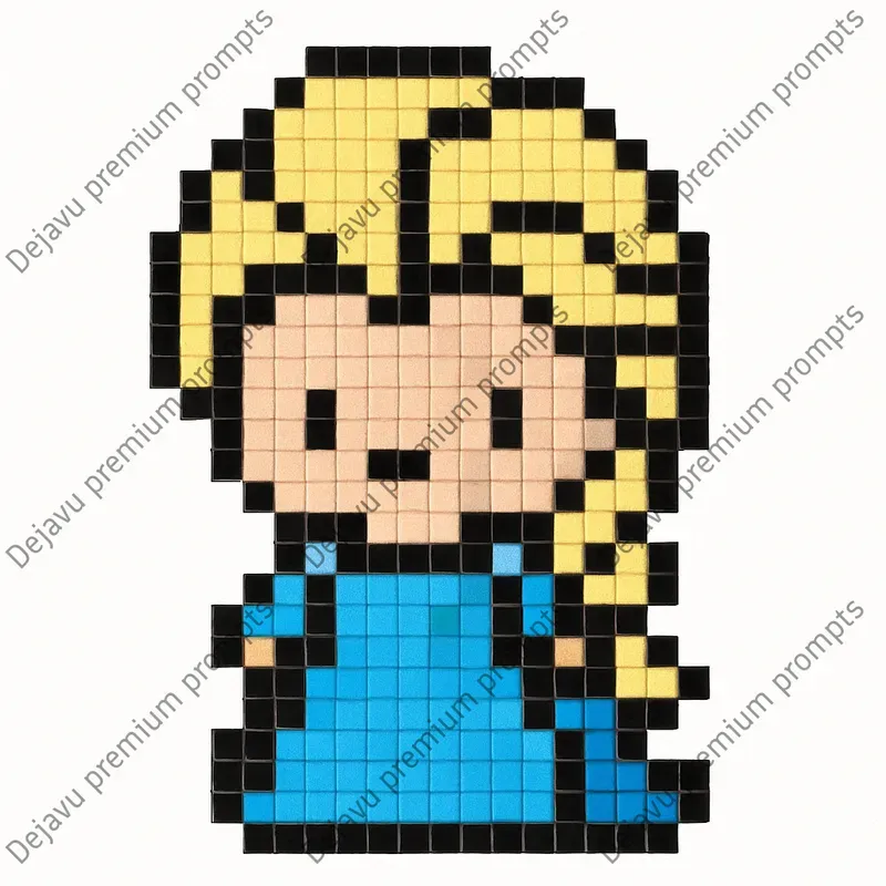 Cross Stitch Pixel Art Characters