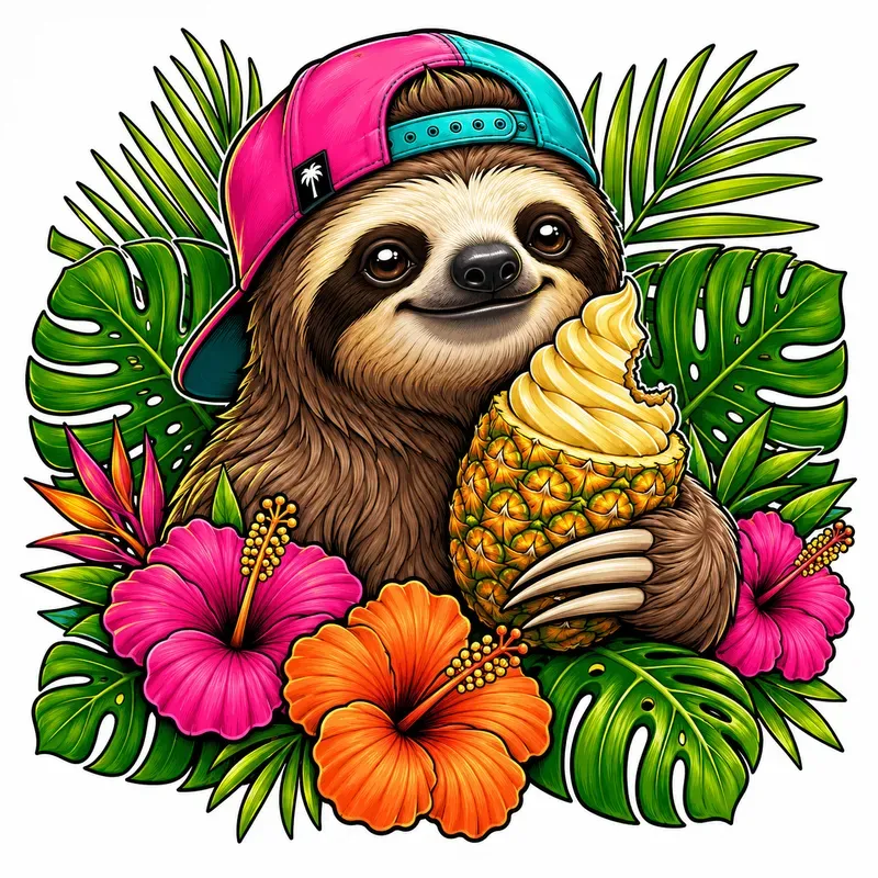 Tropical Summer Animals Vector Mascots