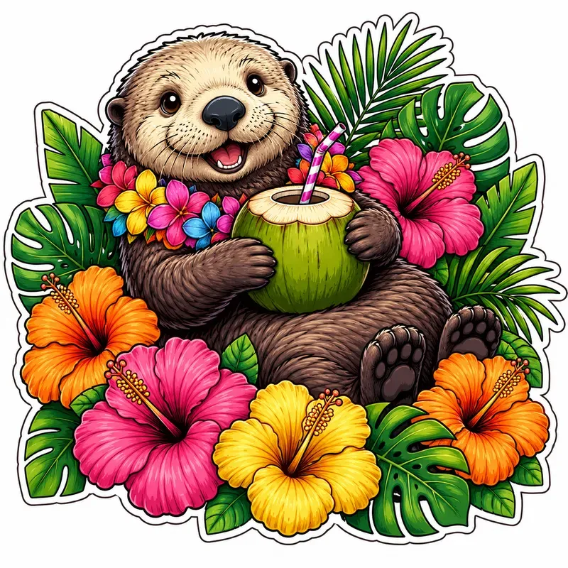 Tropical Summer Animals Vector Mascots