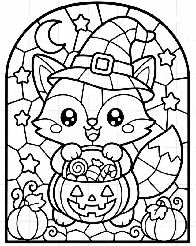 Halloween Stained Glass