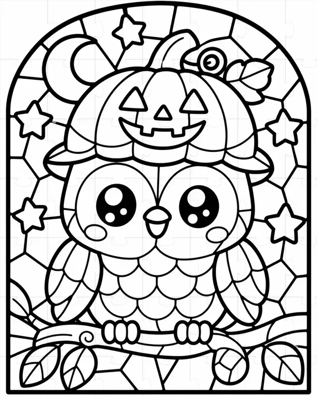 Halloween Stained Glass