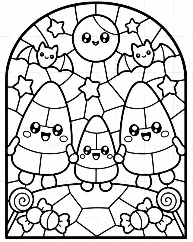 Halloween Stained Glass