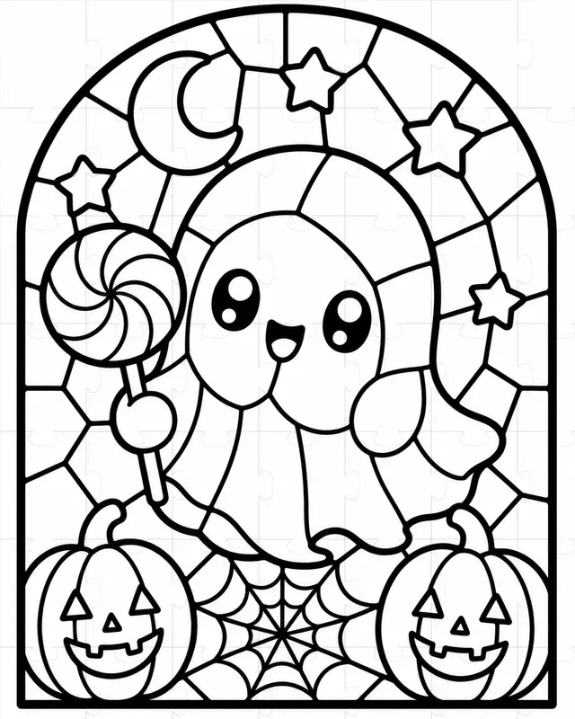 Halloween Stained Glass