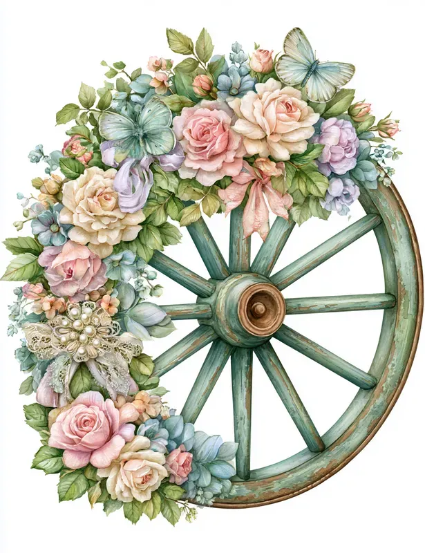 Embraces Of Butterflies And Roses
