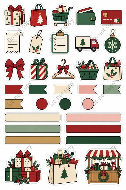 Christmas Planner Sticker Sheets