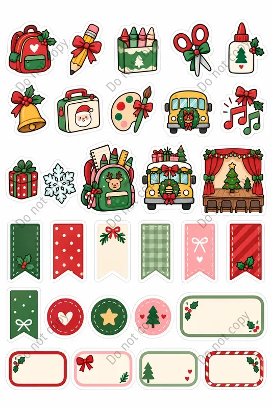 Christmas Planner Sticker Sheets