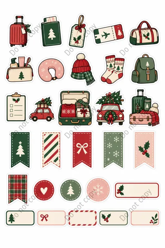 Christmas Planner Sticker Sheets