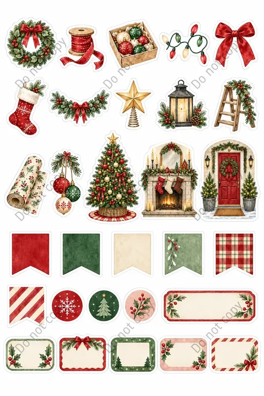 Christmas Planner Sticker Sheets