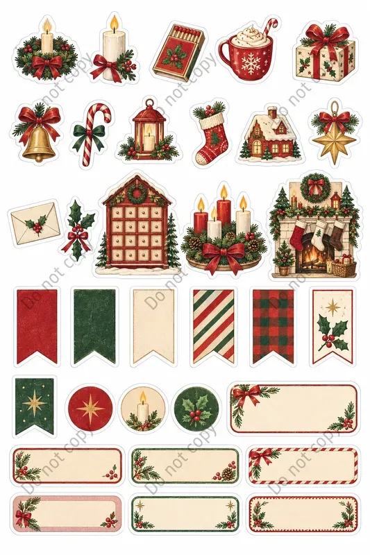 Christmas Planner Sticker Sheets