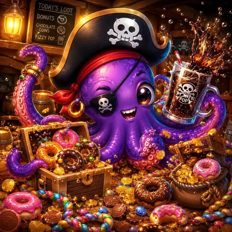 Whimsical Snack Creature Art