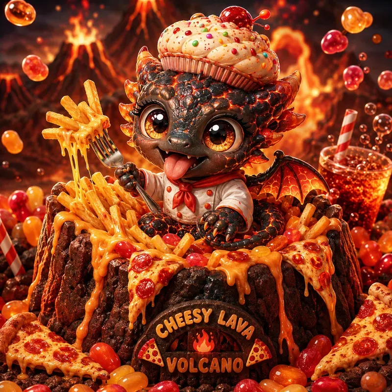 Whimsical Snack Creature Art