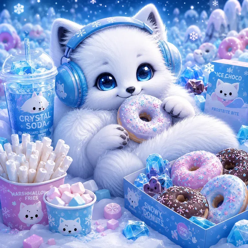 Whimsical Snack Creature Art