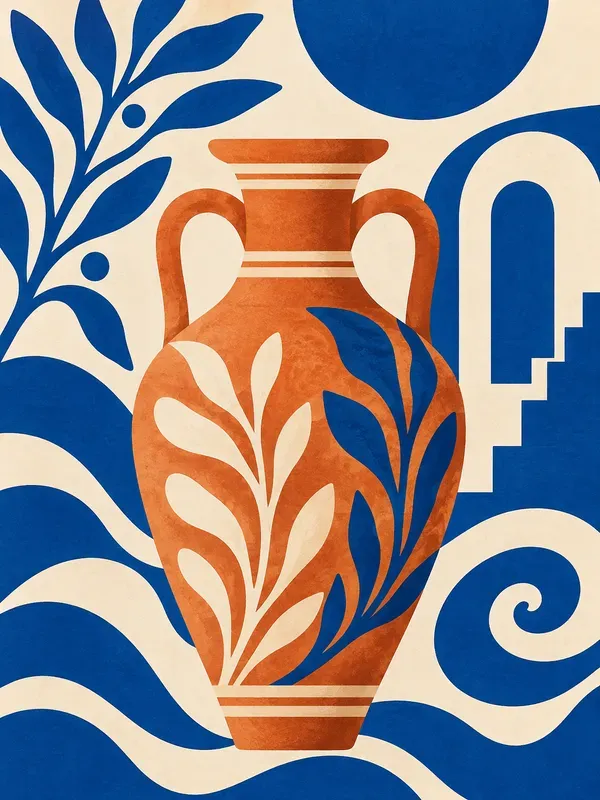 Mediterranean Minimalist Fusion Wall Art